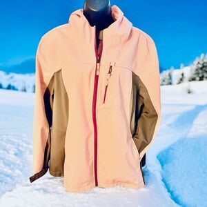 Free Tech Jacket Women’s 2X 18W 20W Soft-shell Hooded Fleece Lined Full Zip EUC